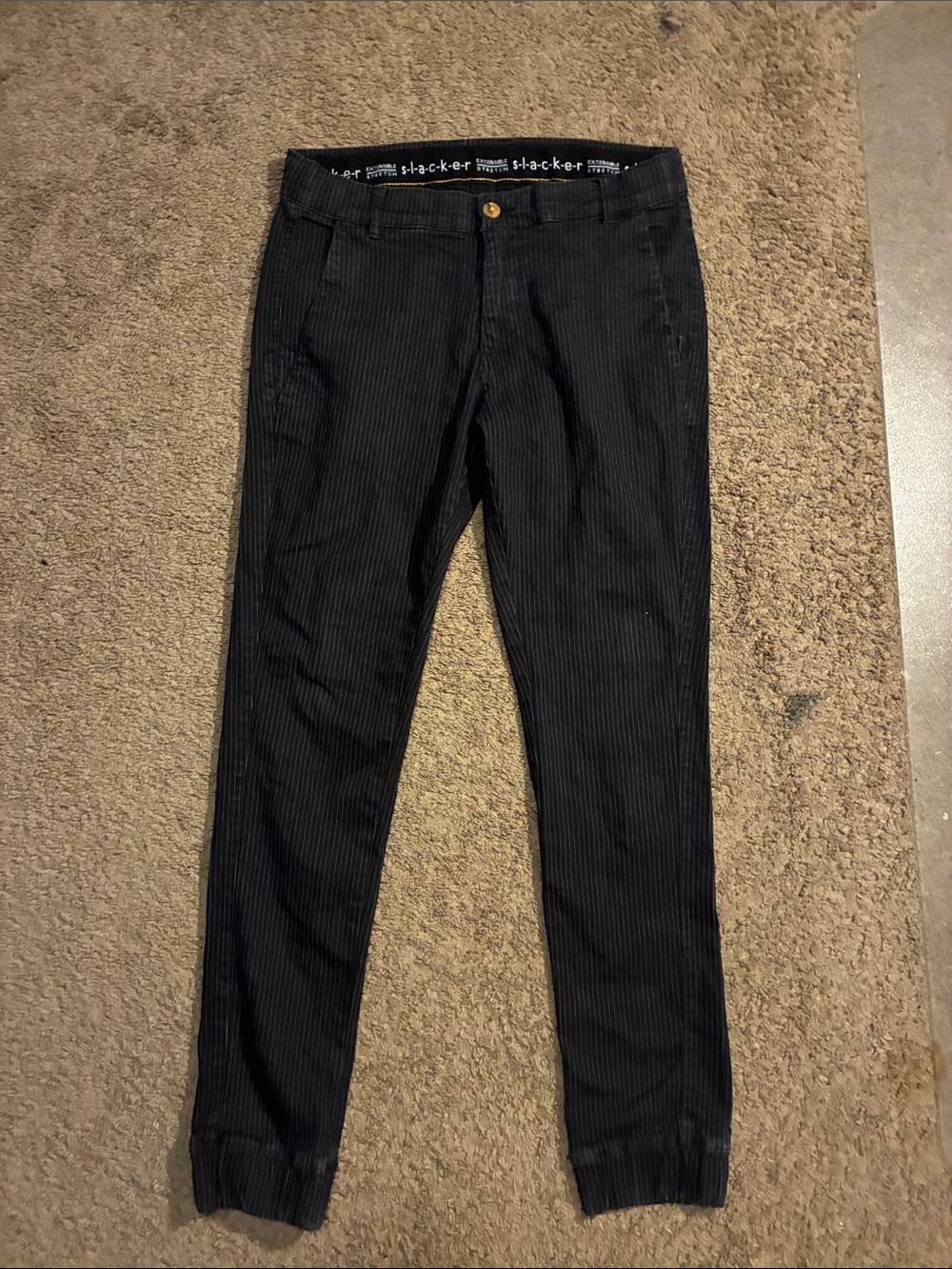 Goth Pinstripe Men's pants in Black